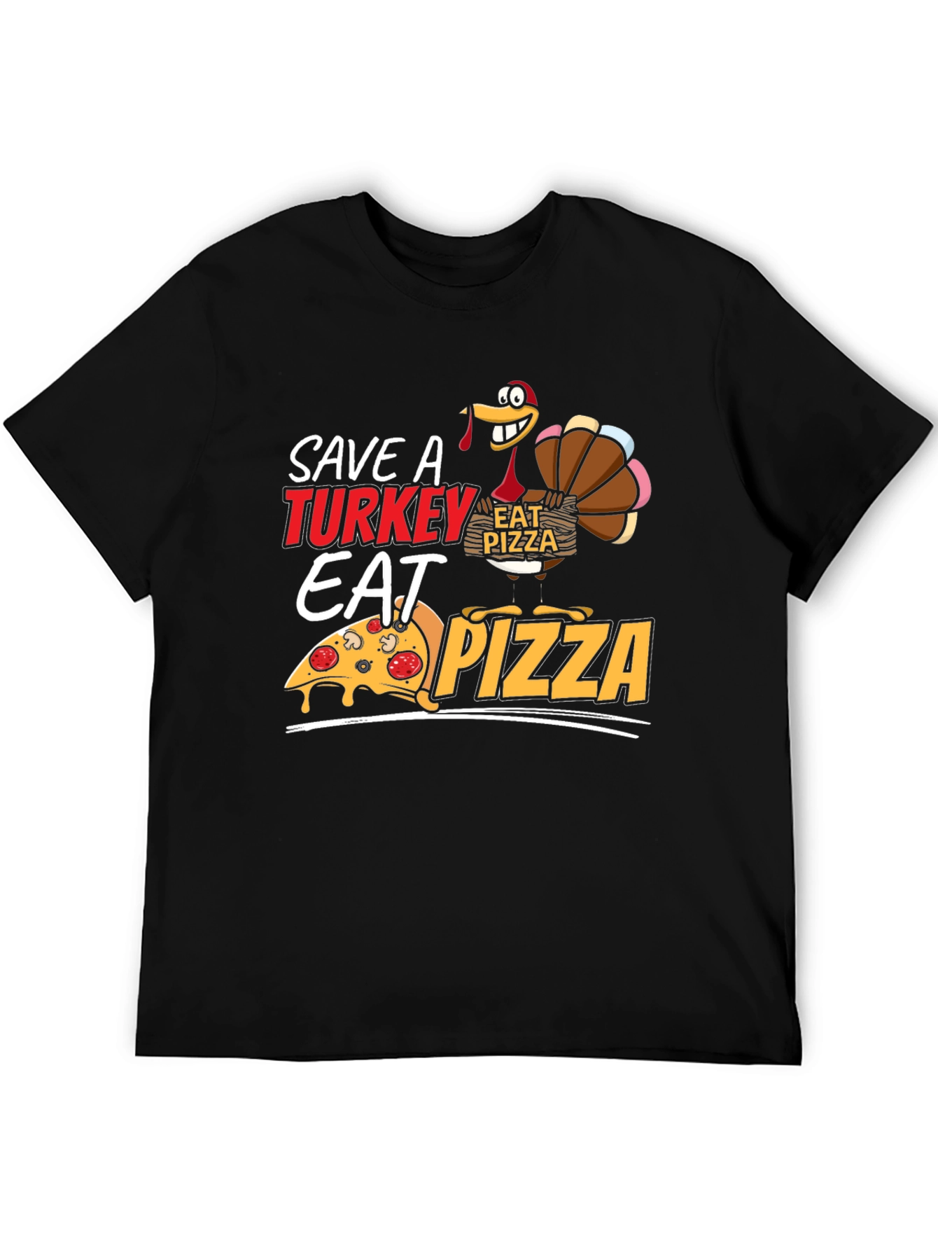 Save a Turkey Eat Pizza Graphic Tee