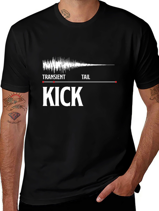 Kick Drum Transient Tail T-Shirt - Music Production Tee