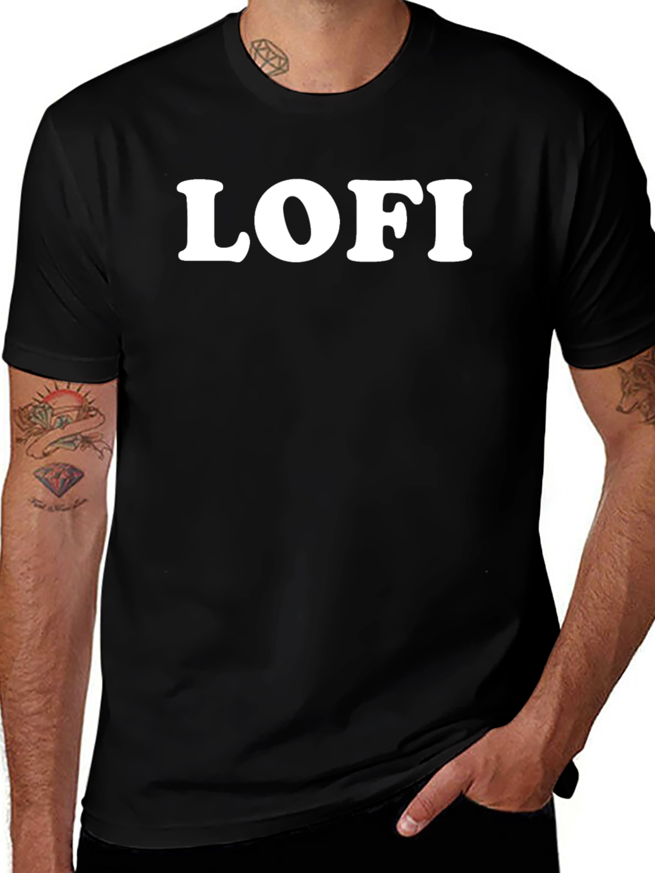 LOFI Black Graphic T-Shirt
