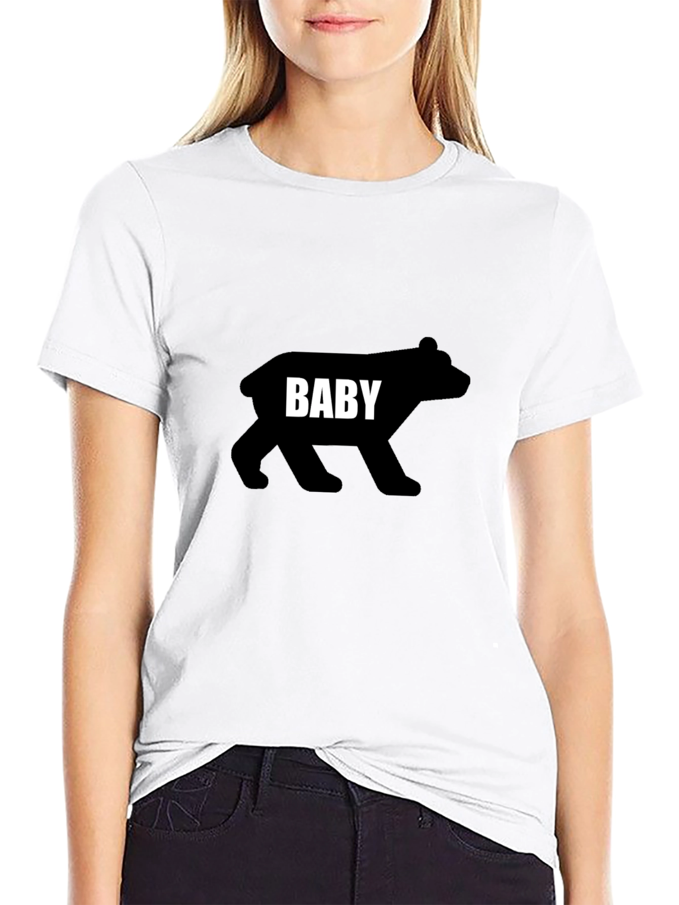 Baby Bear Black T-Shirt - Cute Animal Graphic Tee