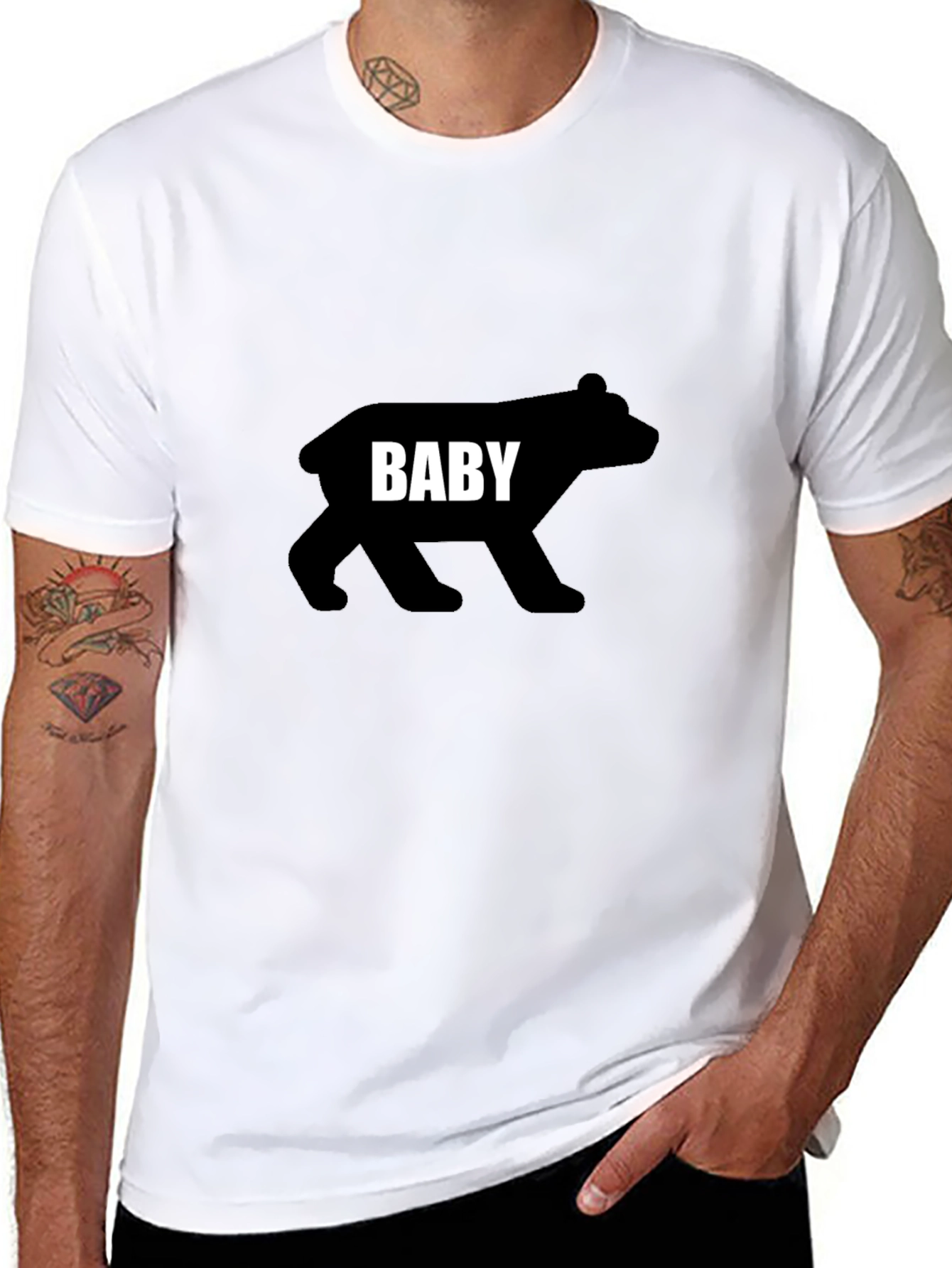 Baby Bear Black T-Shirt - Cute Animal Graphic Tee