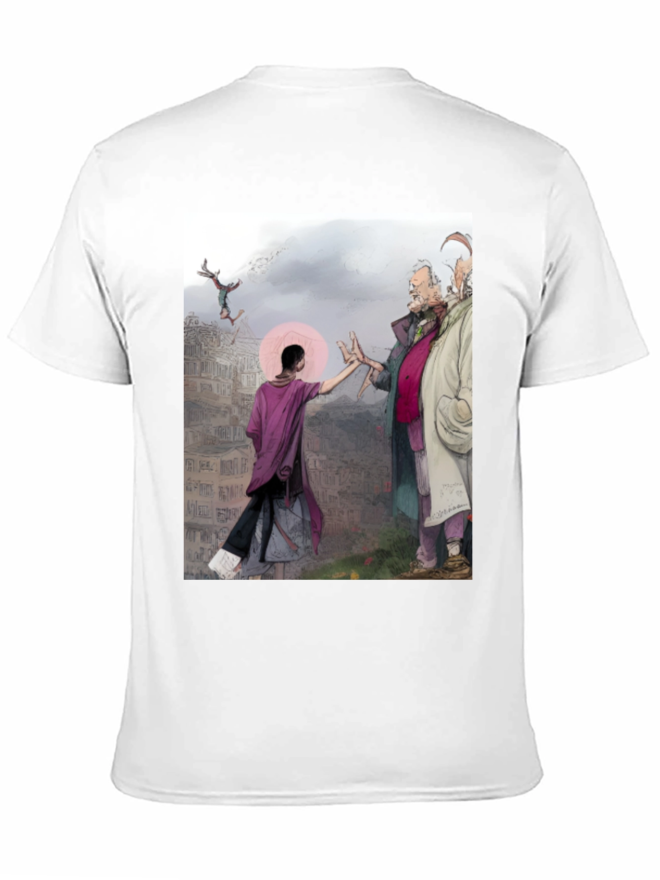 Artistic Graphic Tee - Unique Urban Scene
