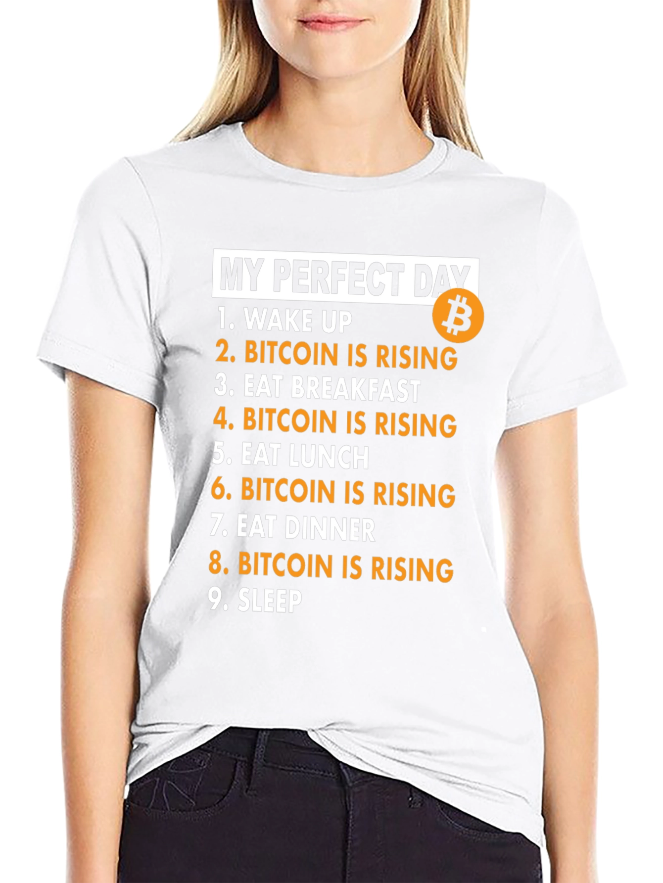 My Perfect Day Bitcoin Rising Black T-Shirt