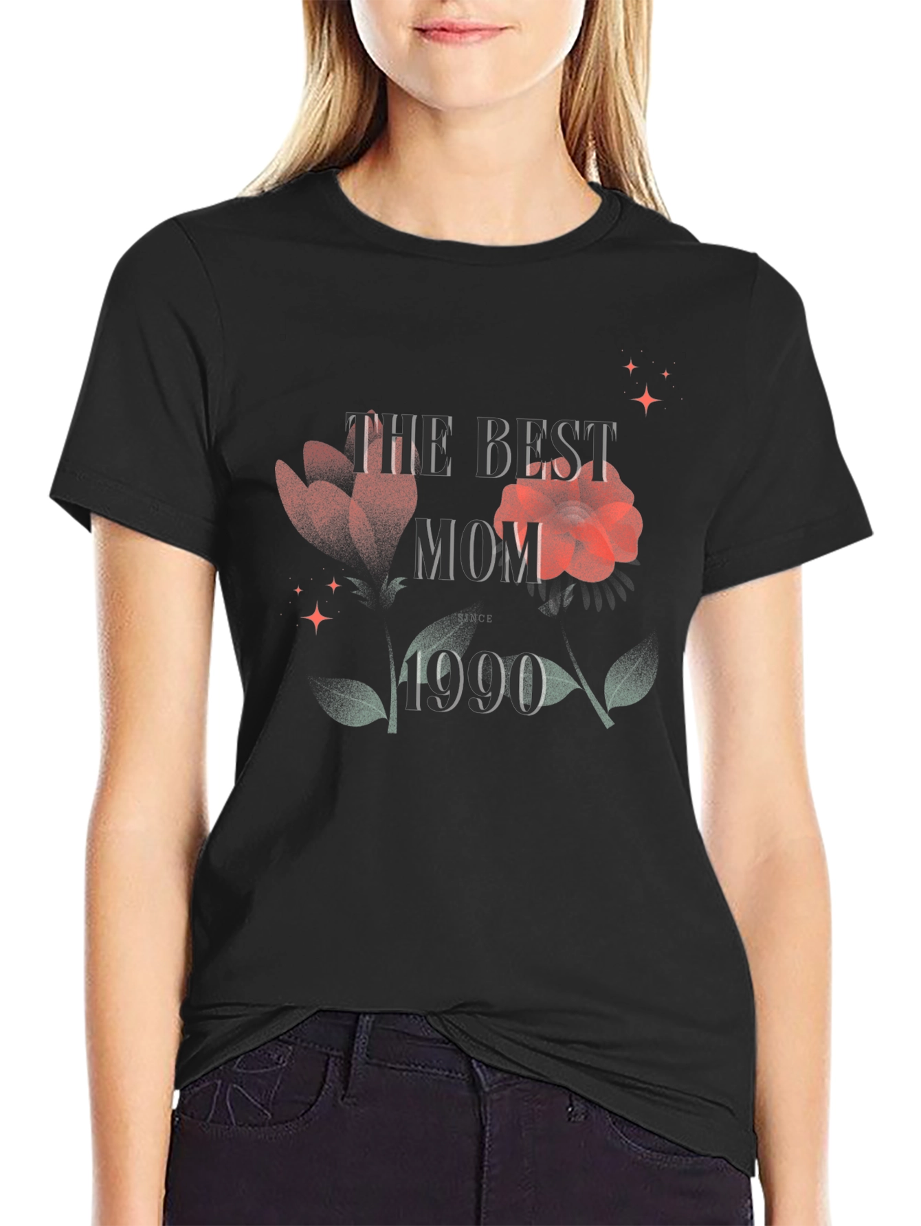 Best Mom Ever T-Shirt - Floral 1990 Design