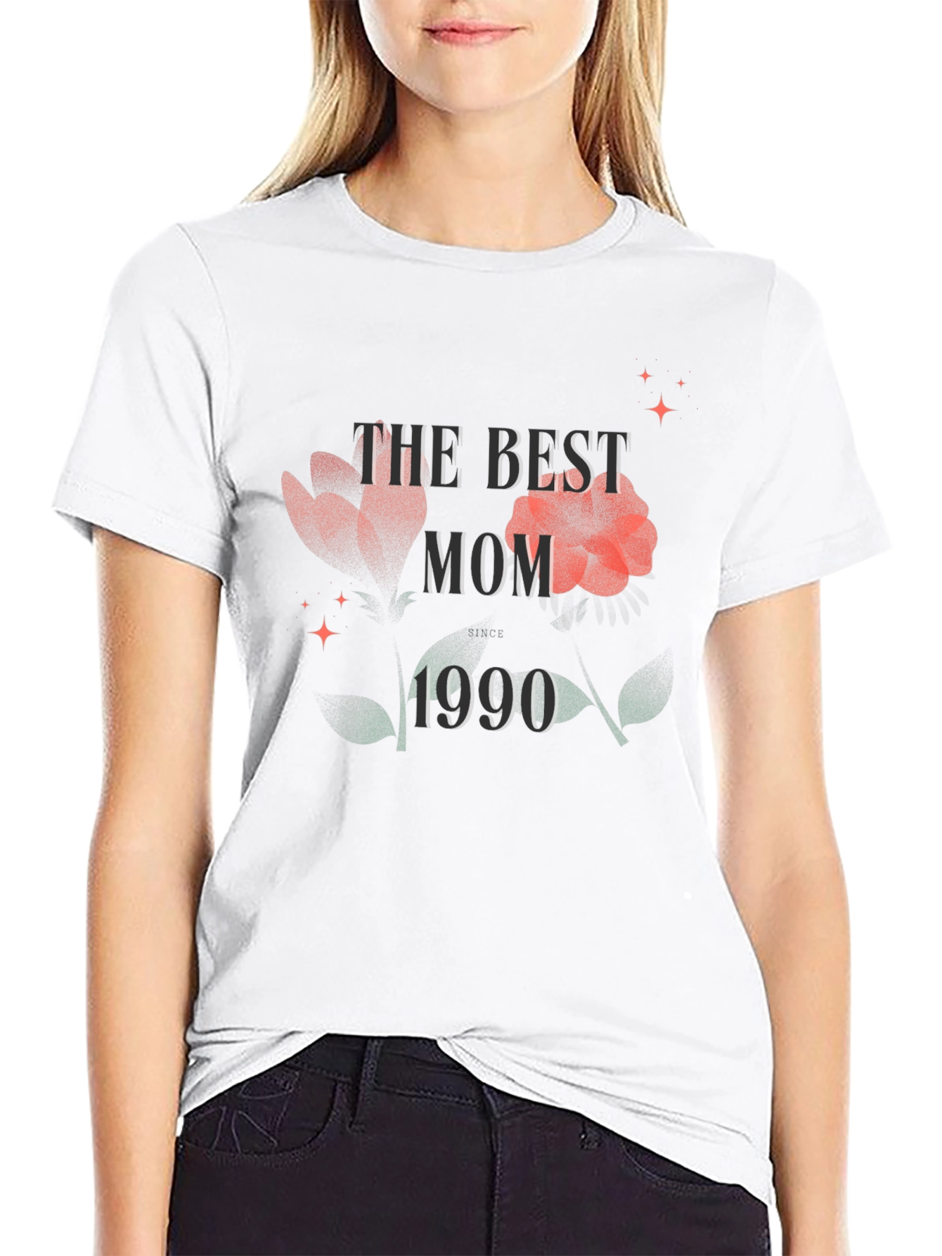 Best Mom Ever T-Shirt - Floral 1990 Design