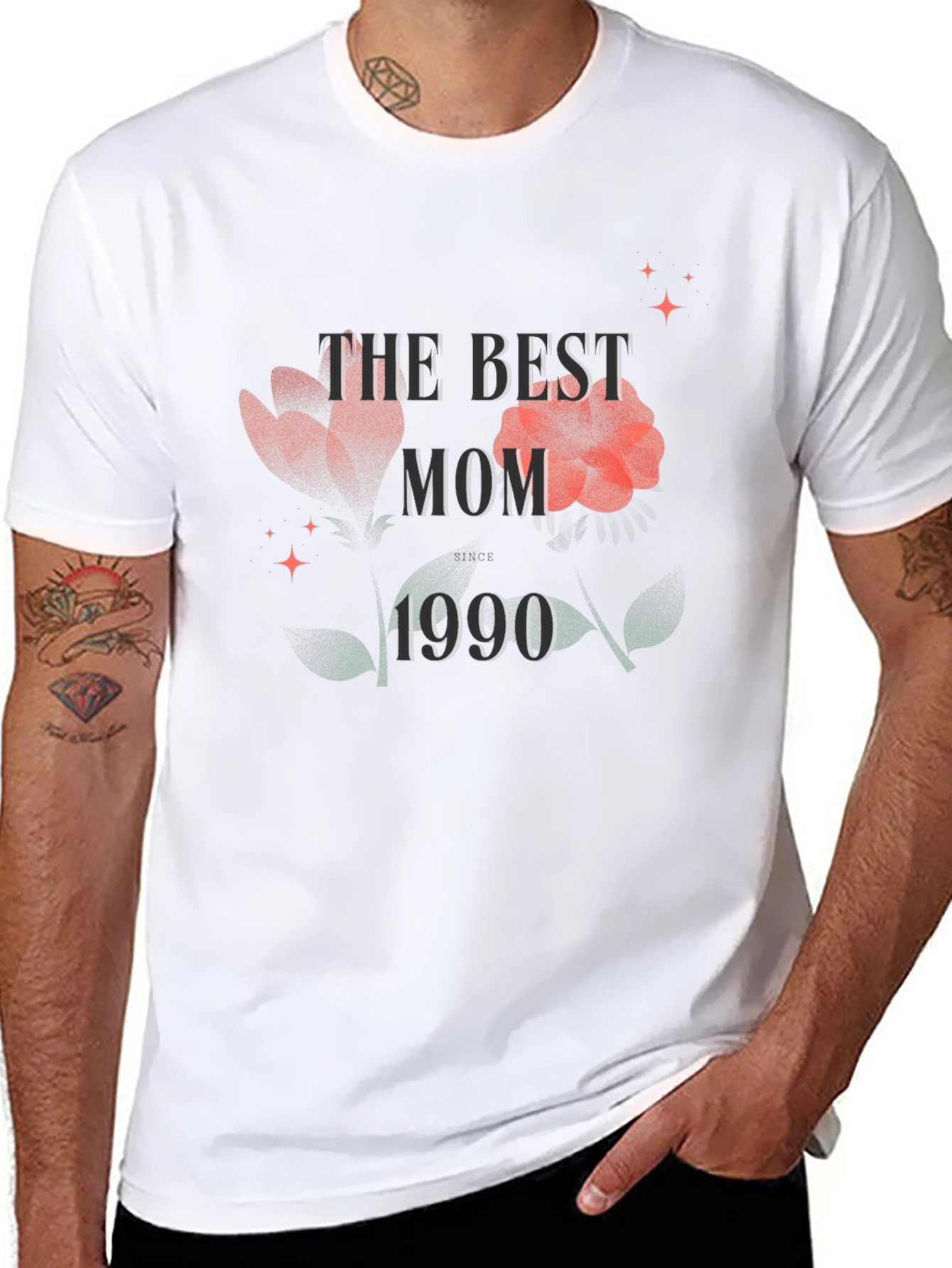 Best Mom Ever T-Shirt - Floral 1990 Design