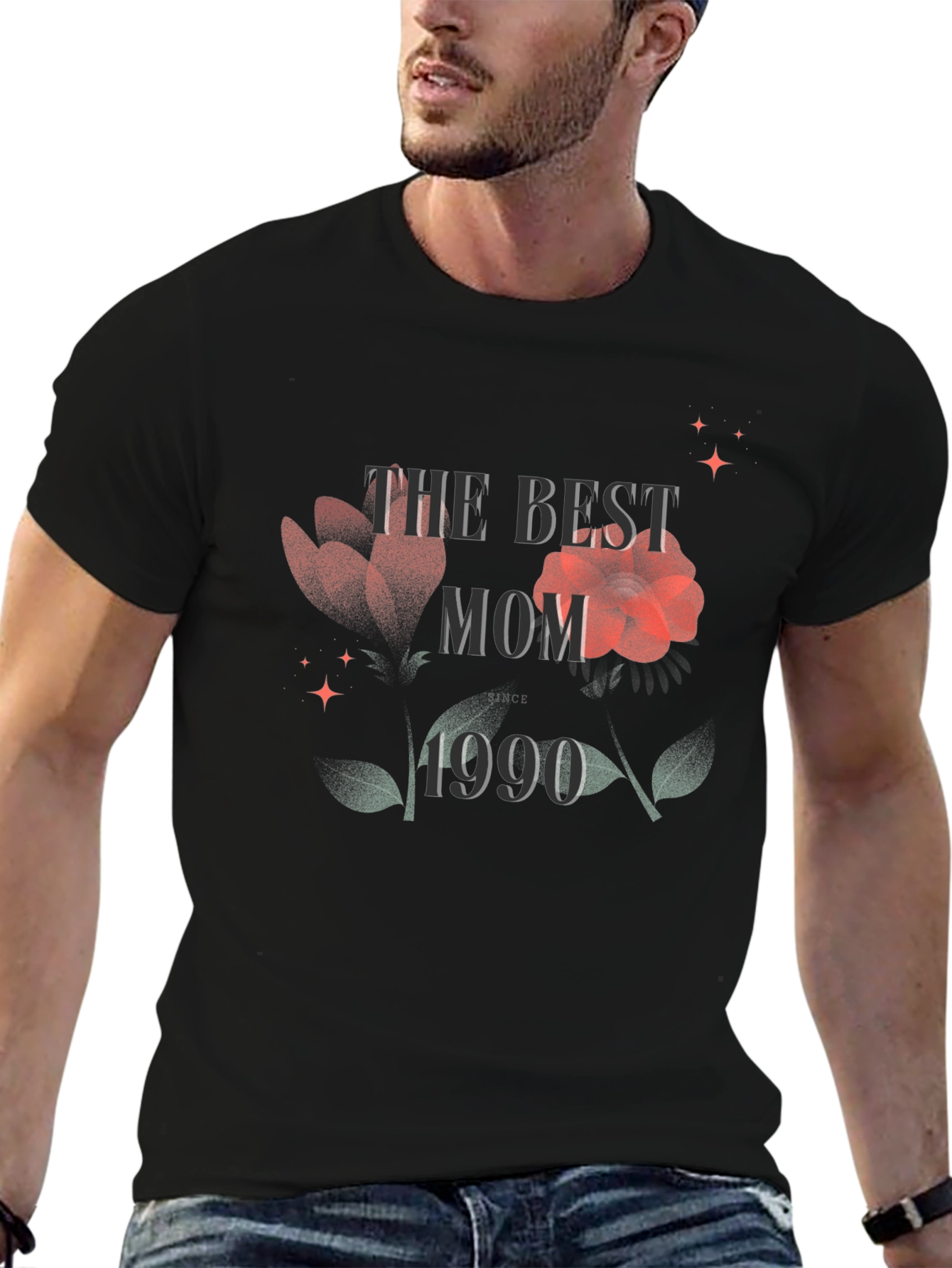 Best Mom Ever T-Shirt - Floral 1990 Design