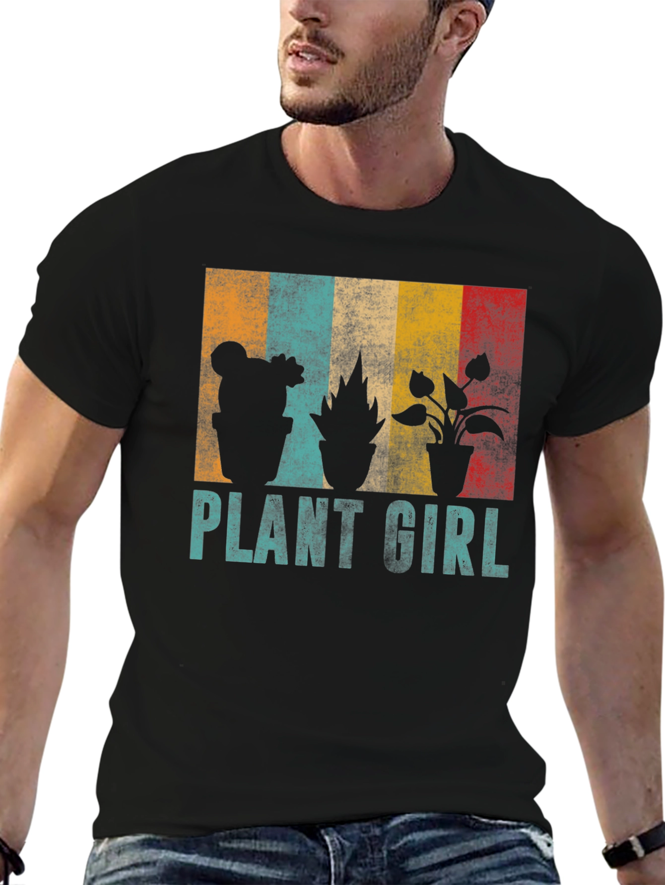 Plant Girl Retro Graphic Tee - Garden Lover Shirt