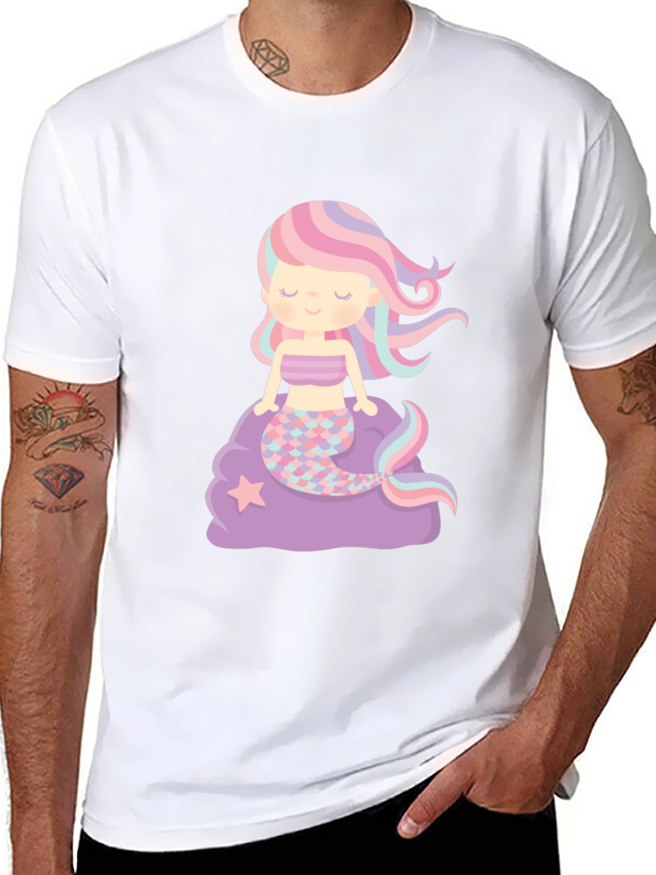 Cute Mermaid Graphic T-Shirt