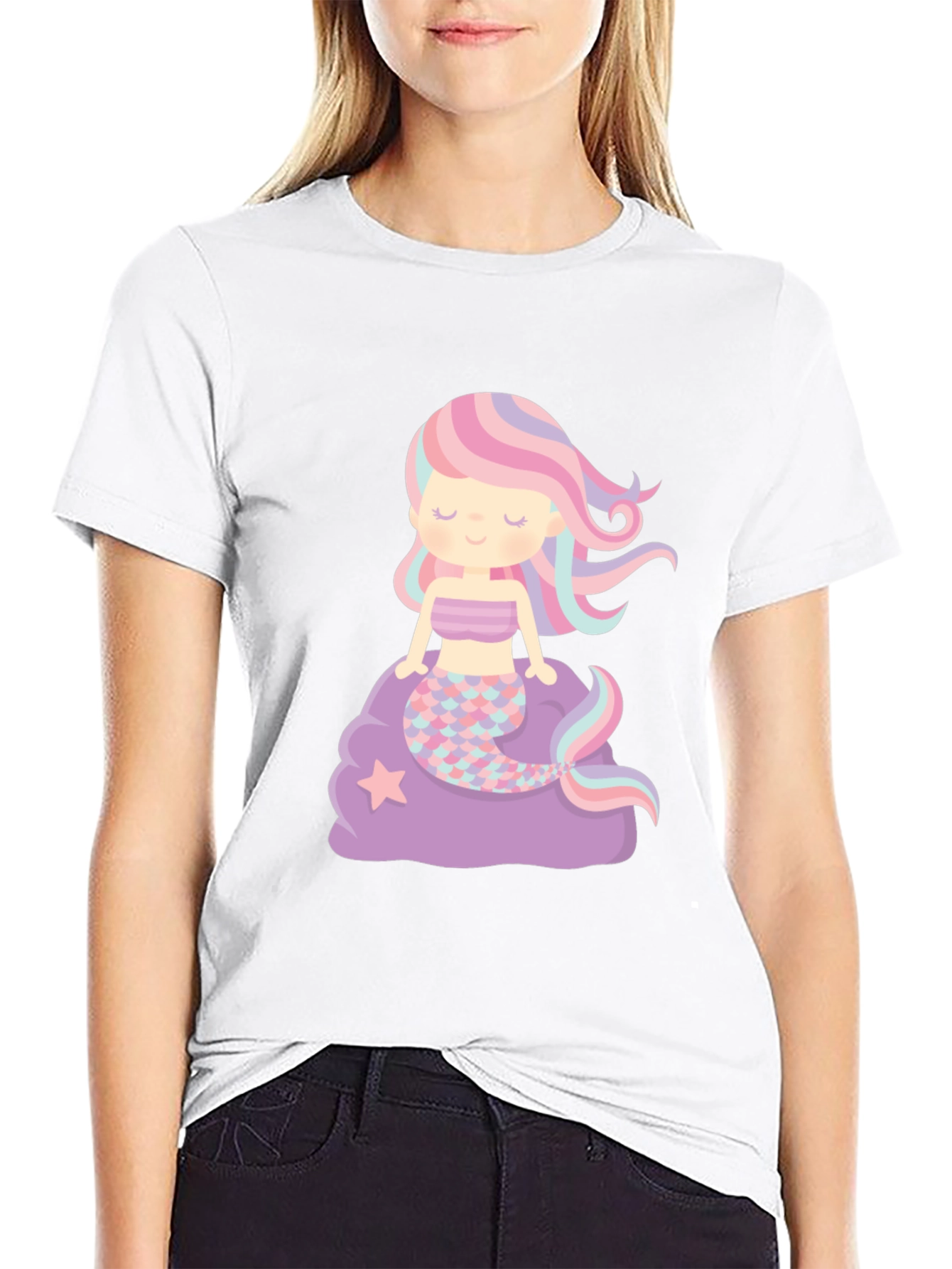 Cute Mermaid Graphic T-Shirt