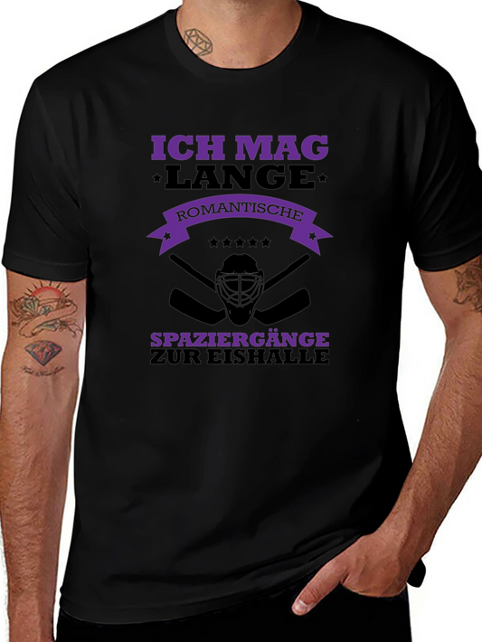 Ich Mag Lange Ice Hockey T-Shirt