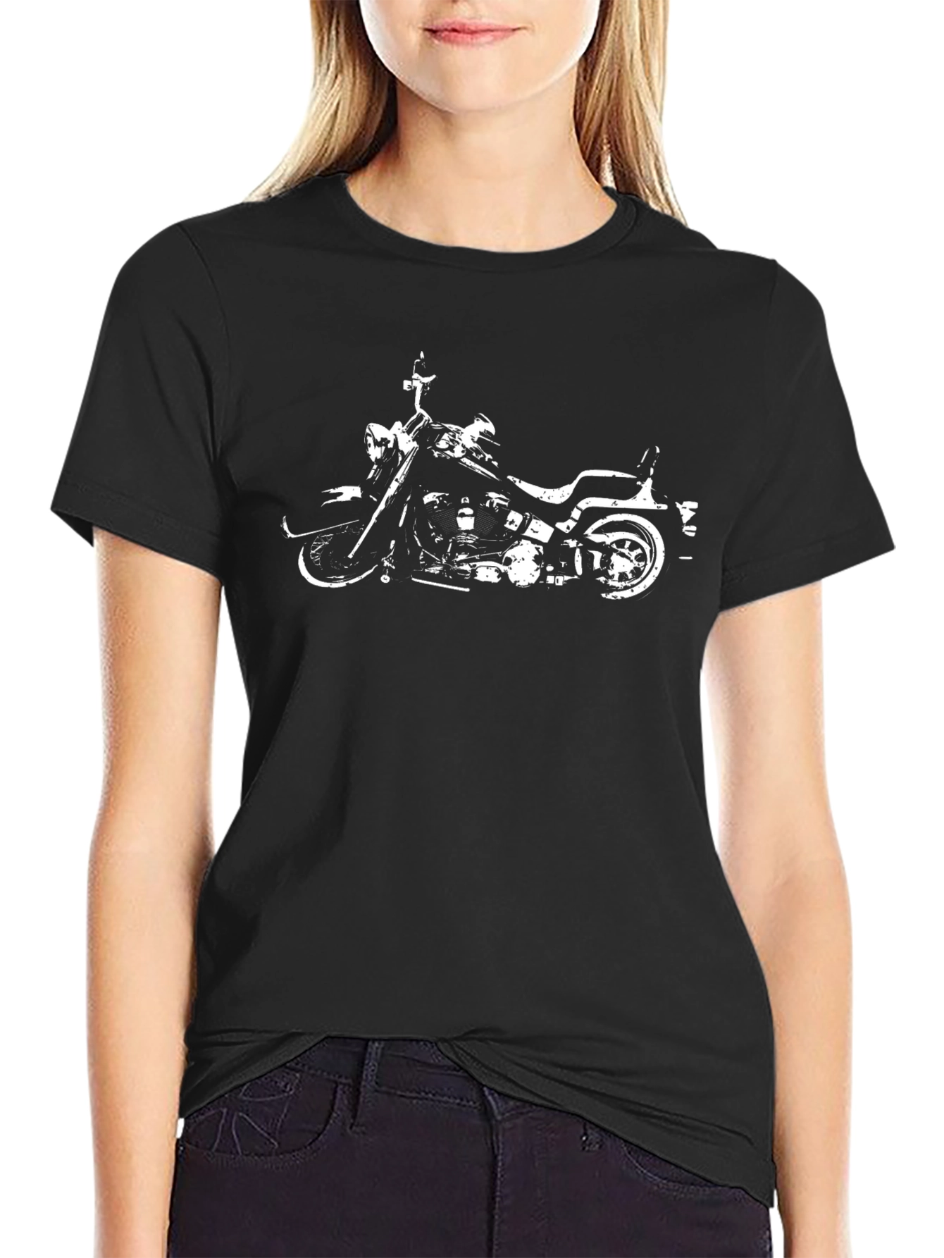 Motorcycle Graphic Black T-Shirt