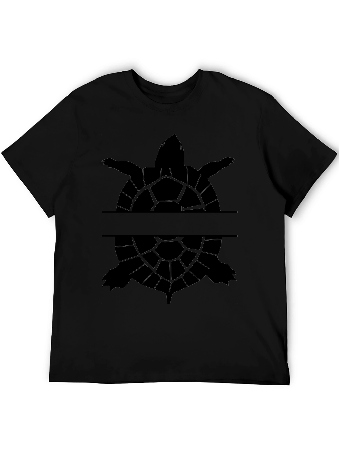 Turtle Silhouette Personalized Mens T-Shirt