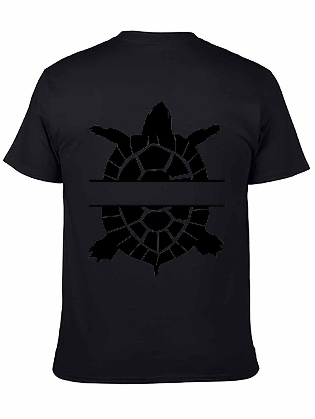 Turtle Silhouette Personalized Mens T-Shirt