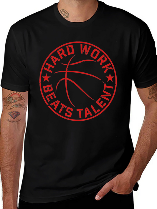 Hard Work Beats Talent Basketball Graphic T-Shirt