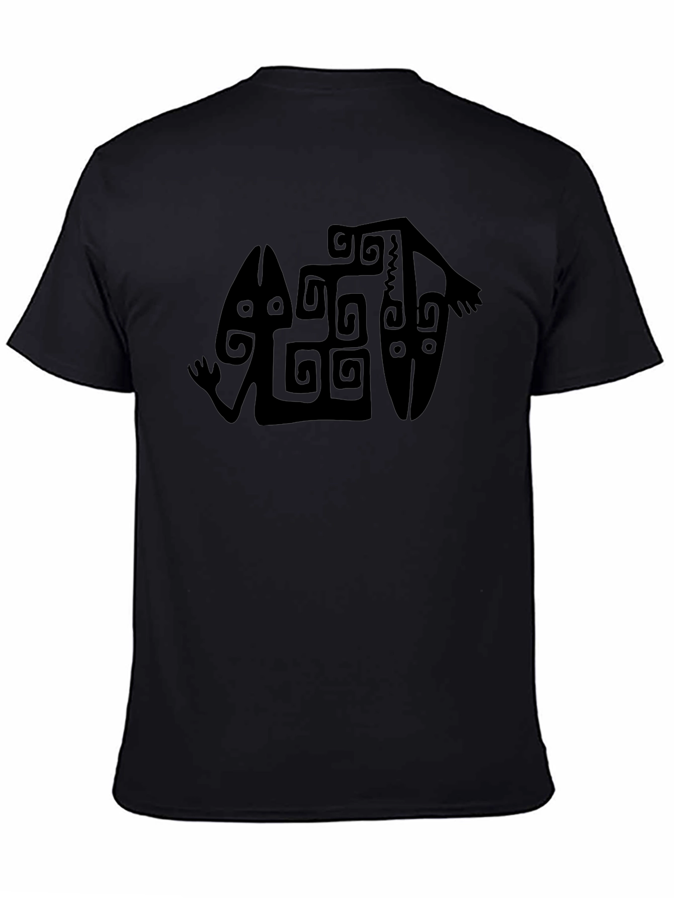 Tribal Art Graphic T-Shirt - Black