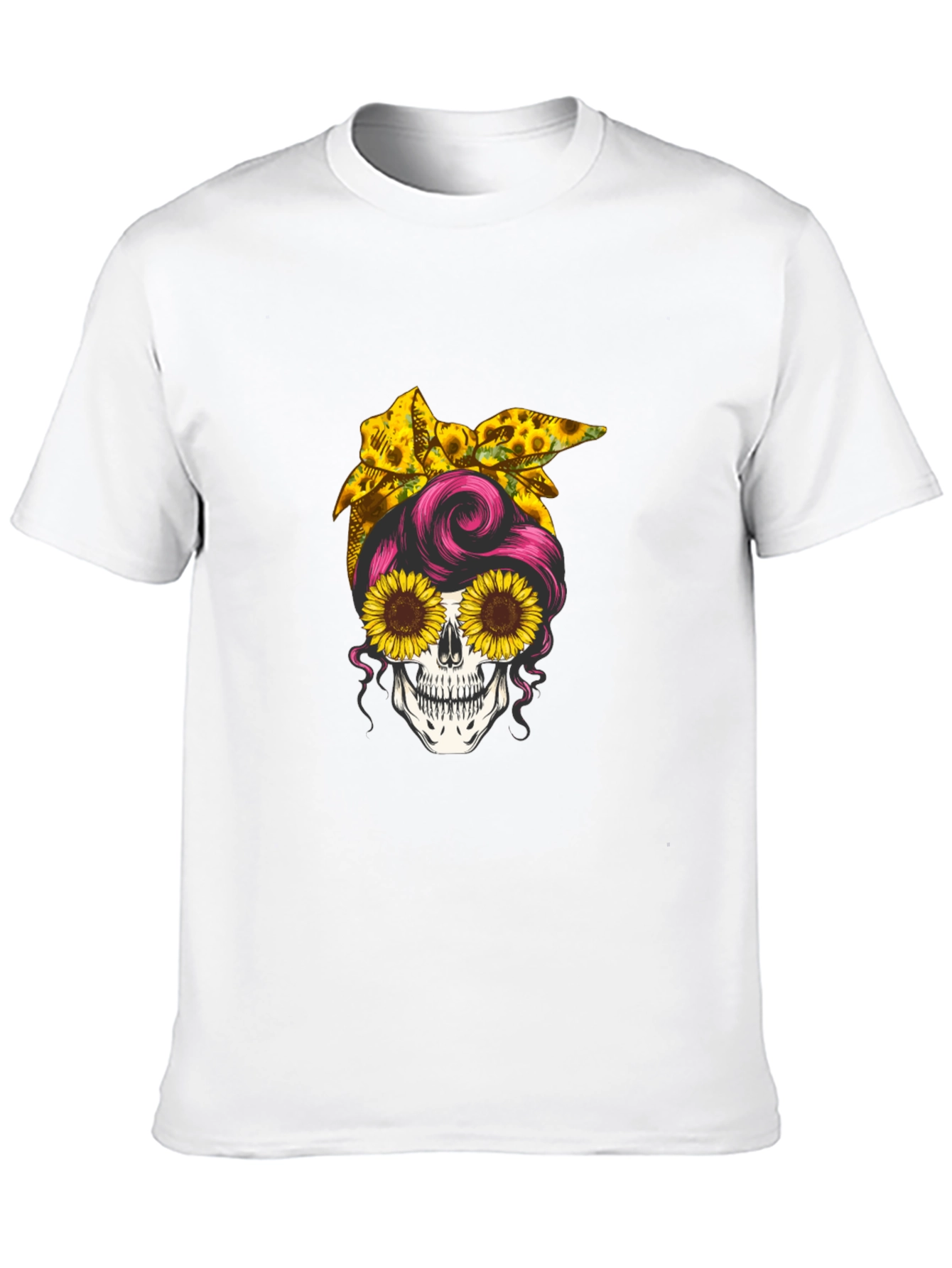 Sunflower Skull T-Shirt - Stylish Graphic Tee