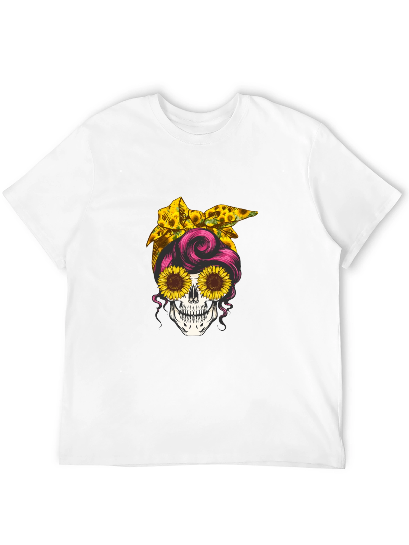 Sunflower Skull T-Shirt - Stylish Graphic Tee