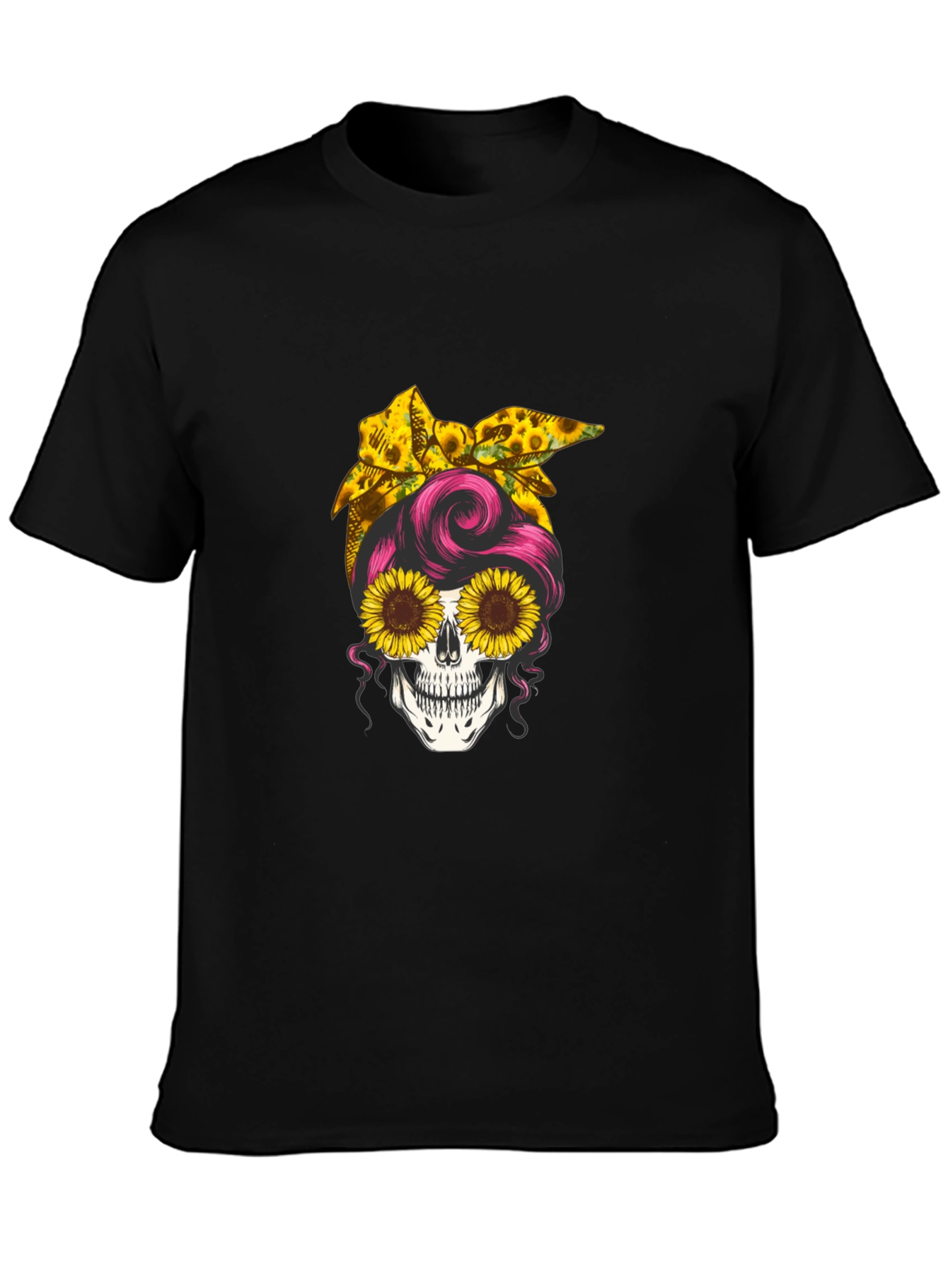 Sunflower Skull T-Shirt - Stylish Graphic Tee