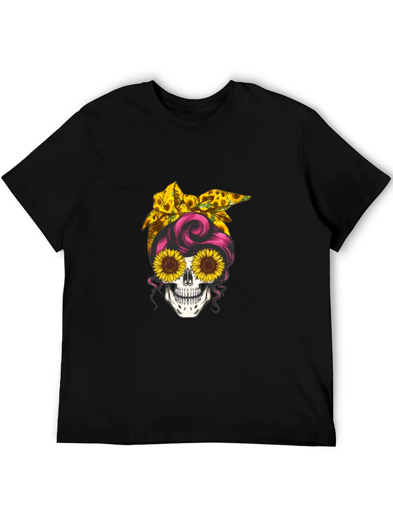 Sunflower Skull T-Shirt - Stylish Graphic Tee