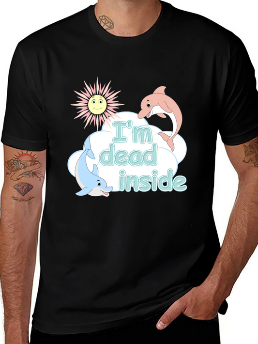 Im Dead Inside Funny Dolphin Graphic T-Shirt