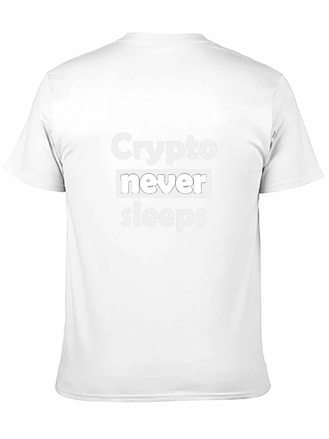 Crypto Never Sleeps Black T-Shirt