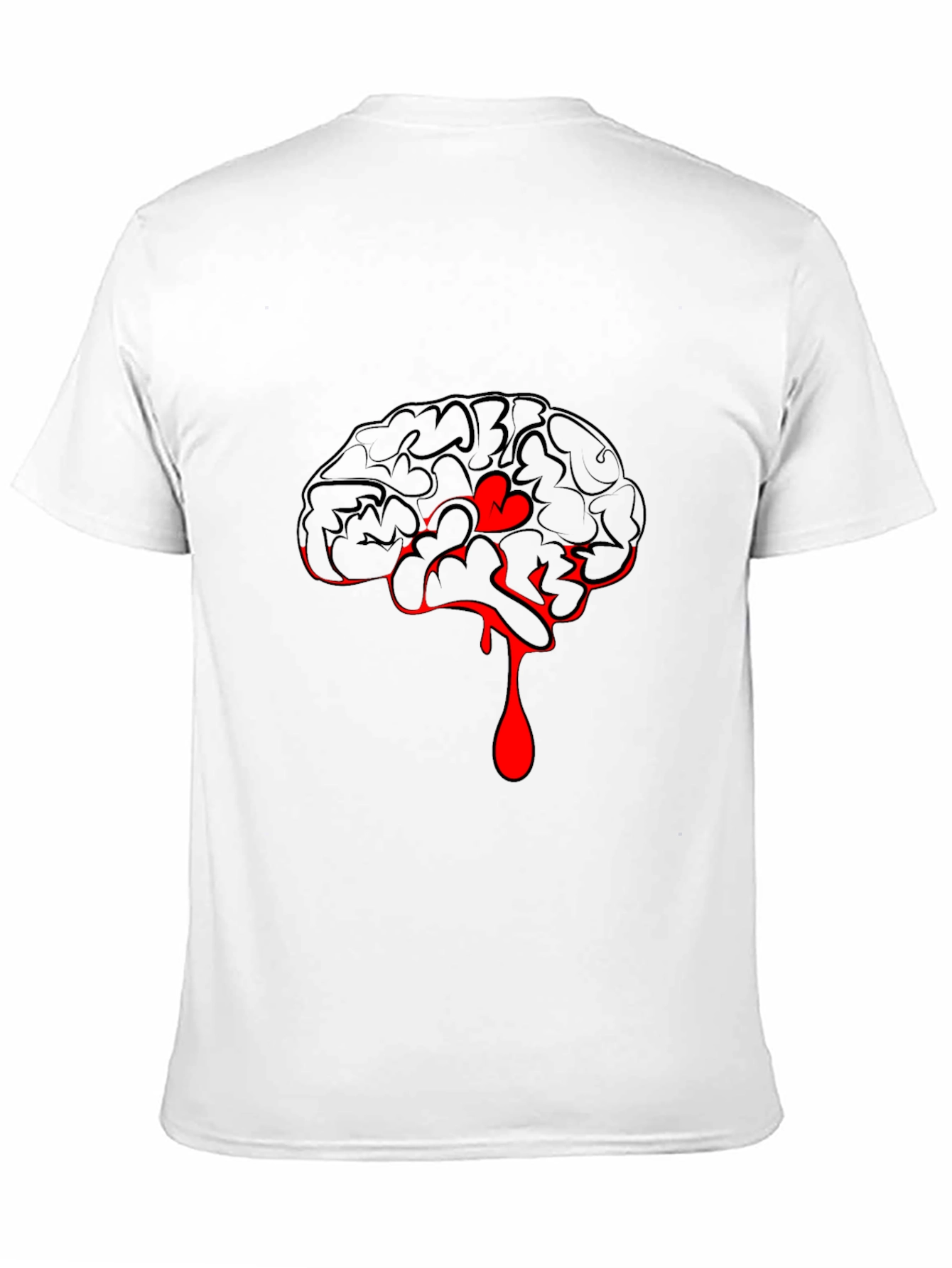 Bloody Brain Graphic Tee - Mens Black Cotton Shirt