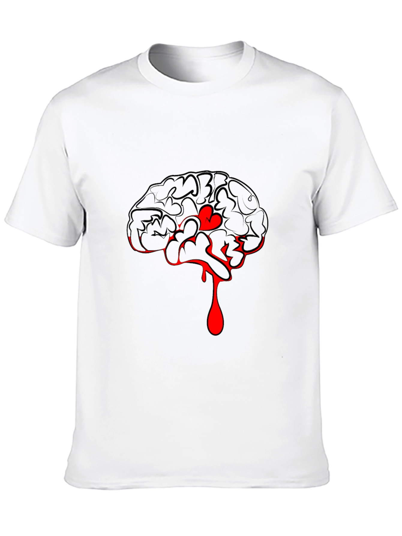 Bloody Brain Graphic Tee - Mens Black Cotton Shirt