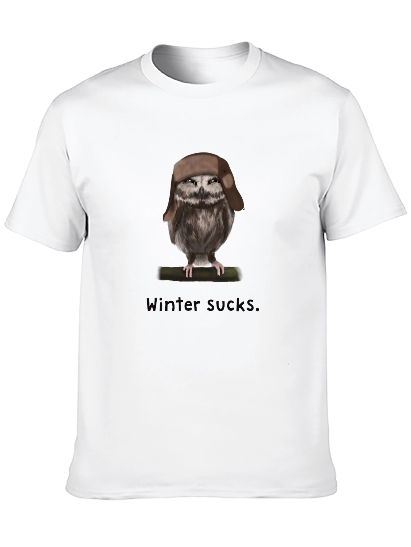 Winter Sucks Owl T-Shirt - Humor Tee