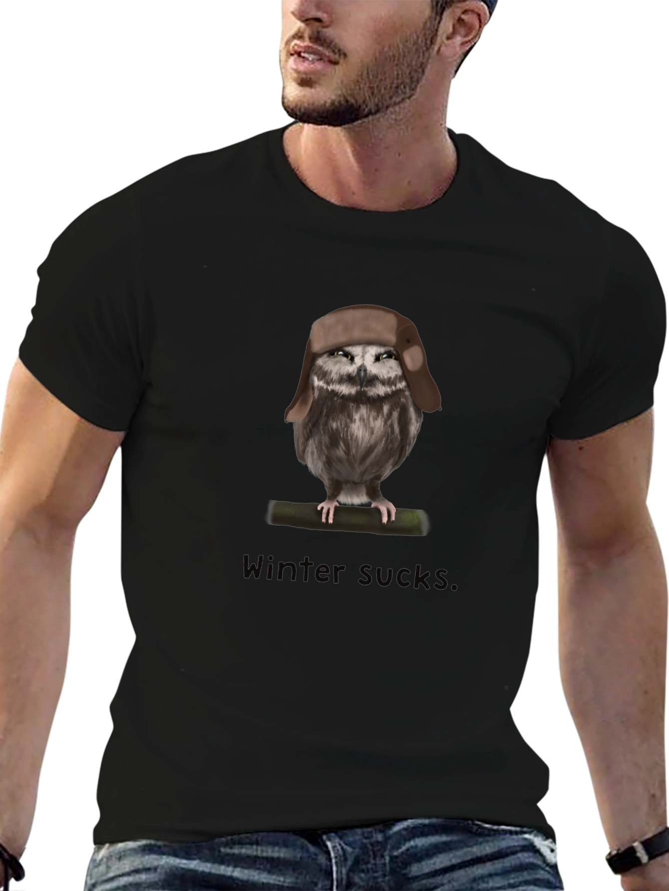 Winter Sucks Owl T-Shirt - Humor Tee