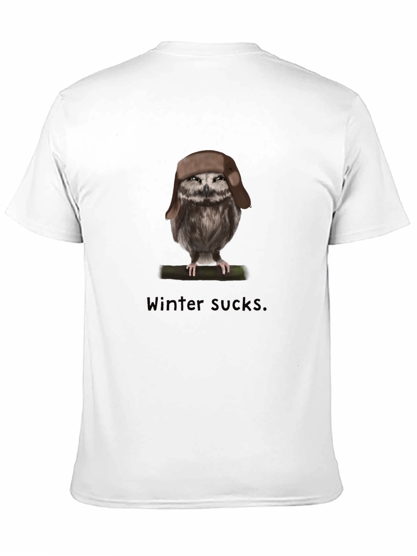 Winter Sucks Owl T-Shirt - Humor Tee