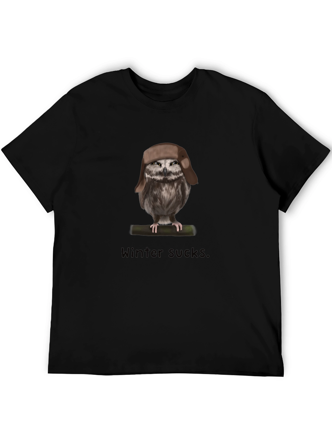 Winter Sucks Owl T-Shirt - Humor Tee