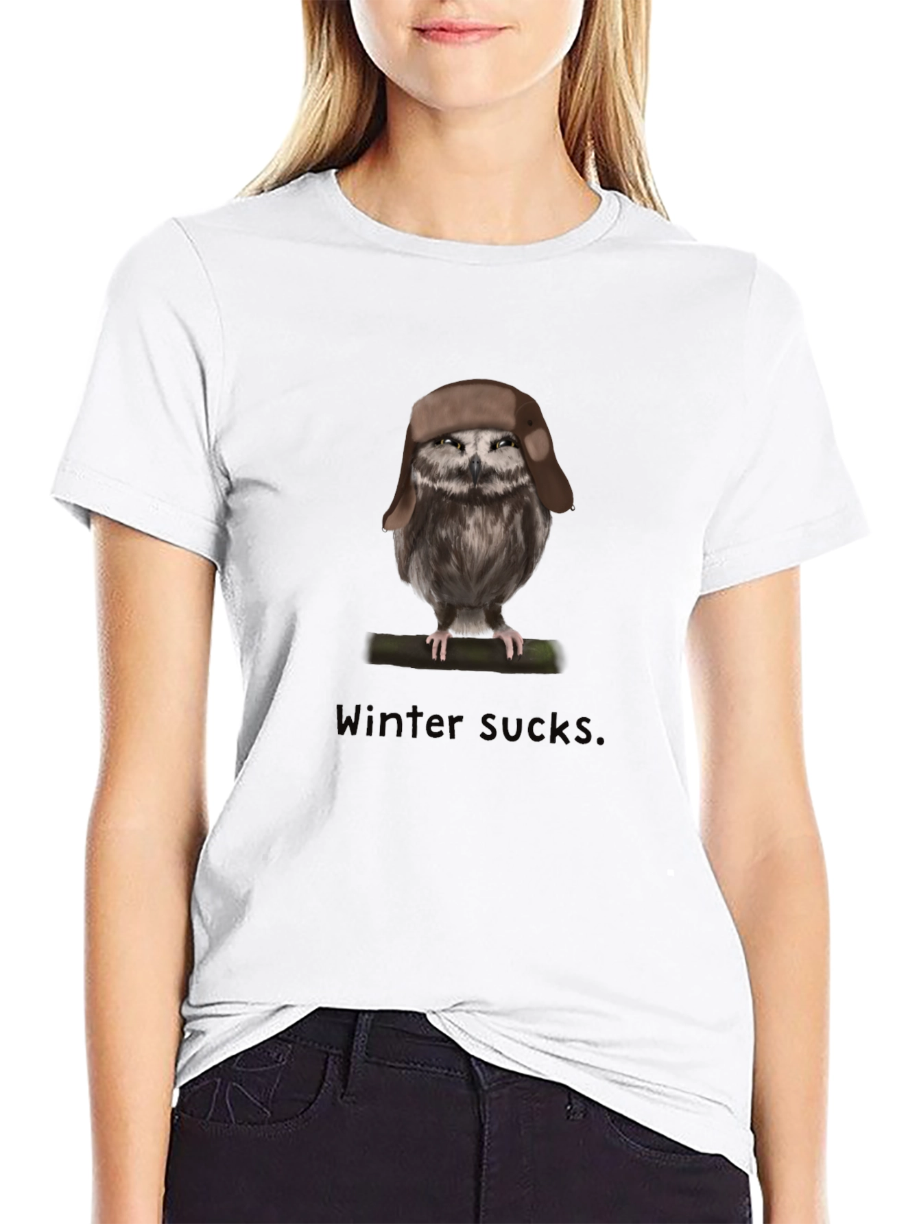 Winter Sucks Owl T-Shirt - Humor Tee