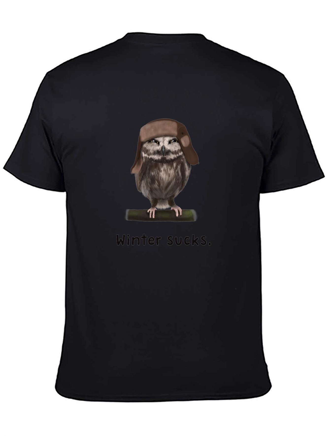 Winter Sucks Owl T-Shirt - Humor Tee