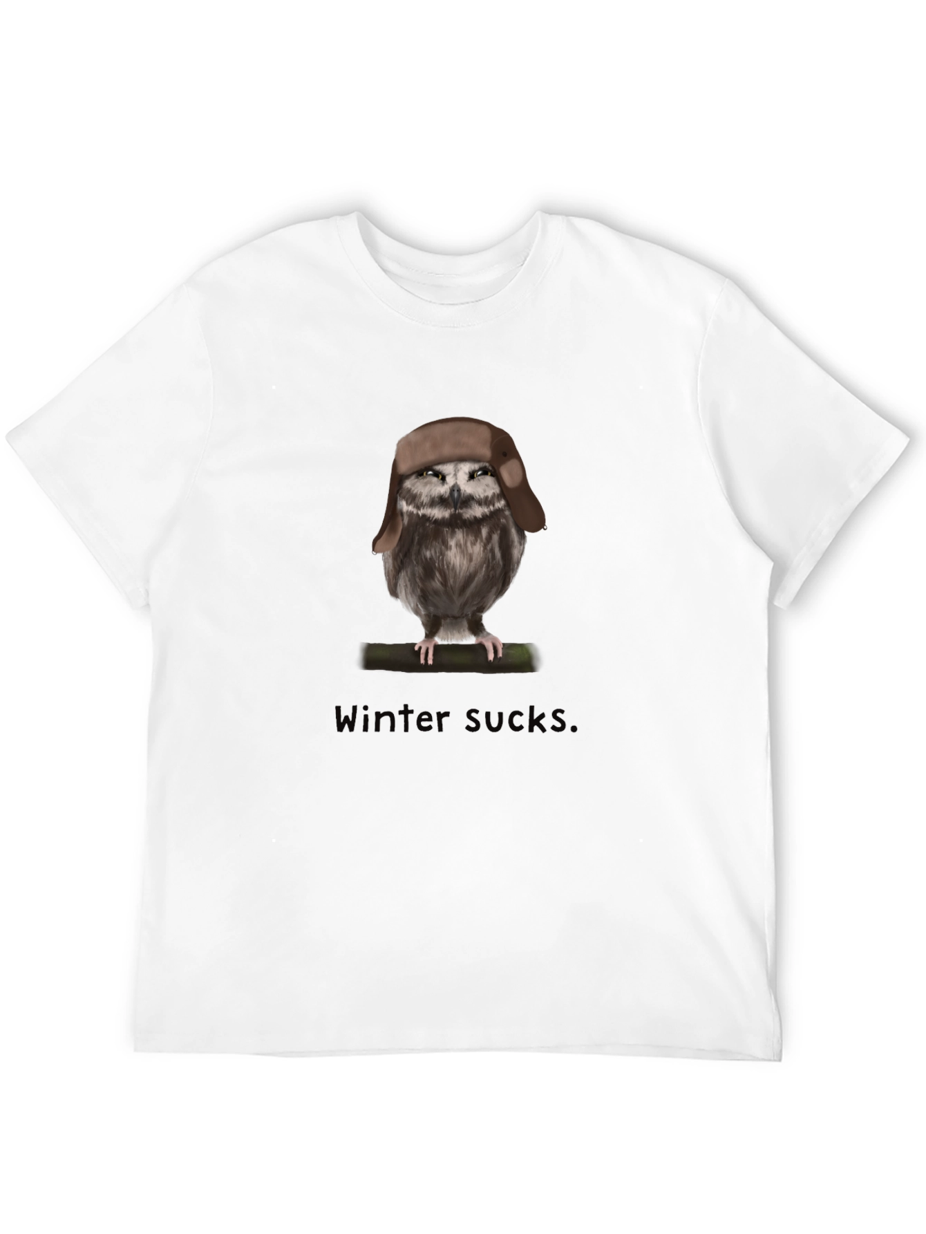 Winter Sucks Owl T-Shirt - Humor Tee