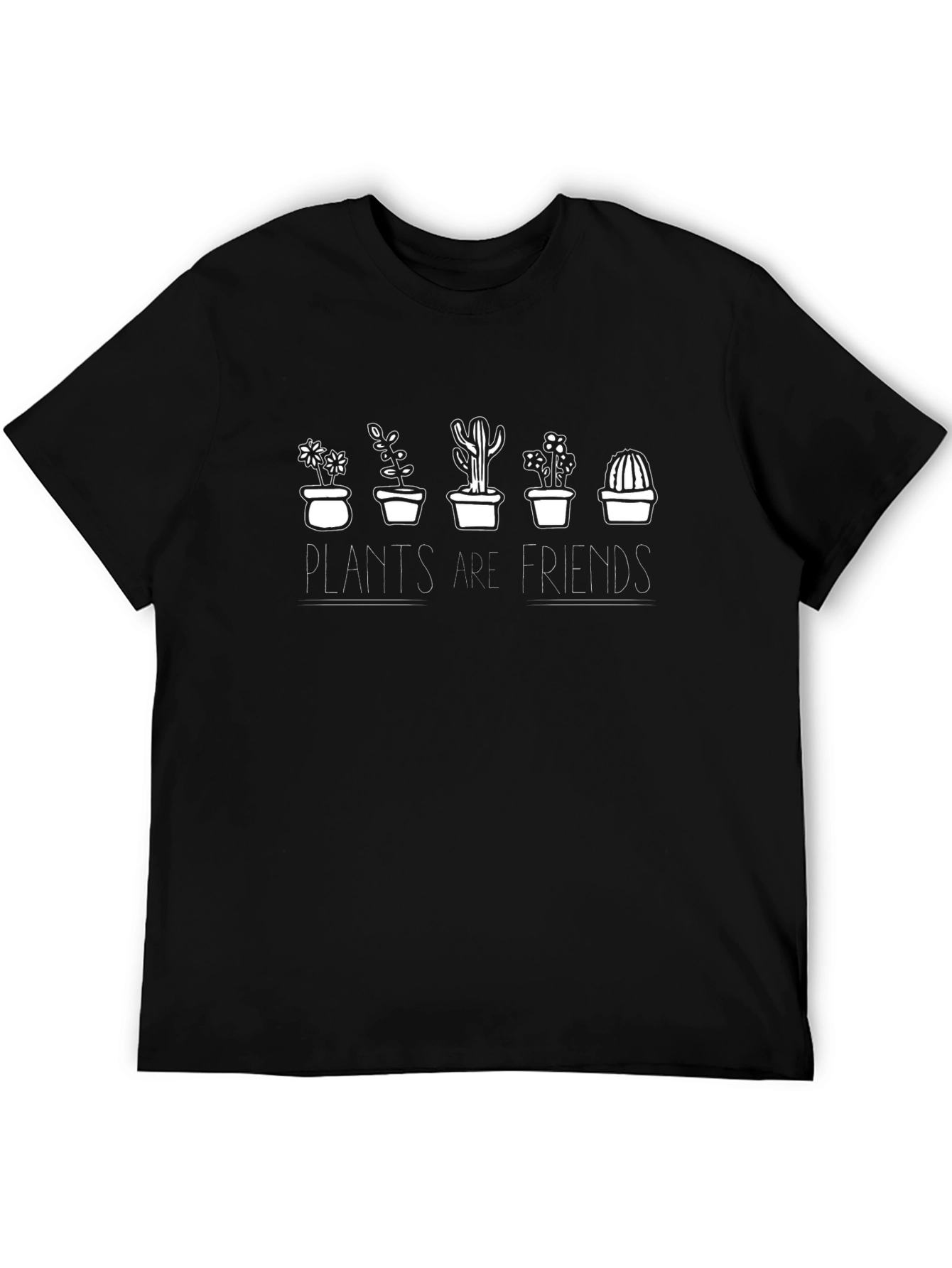 Plants Are Friends Graphic Tee - Black