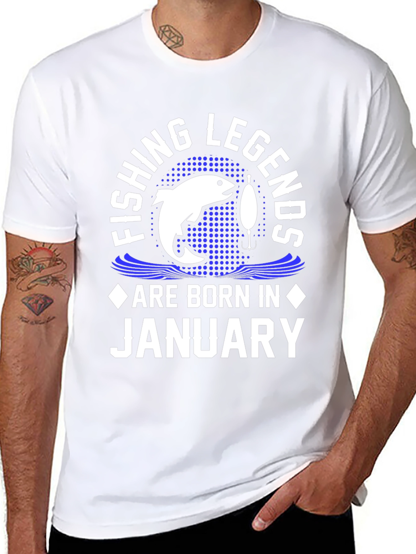 Fishing Legends Born in January - Graphic T-Shirt