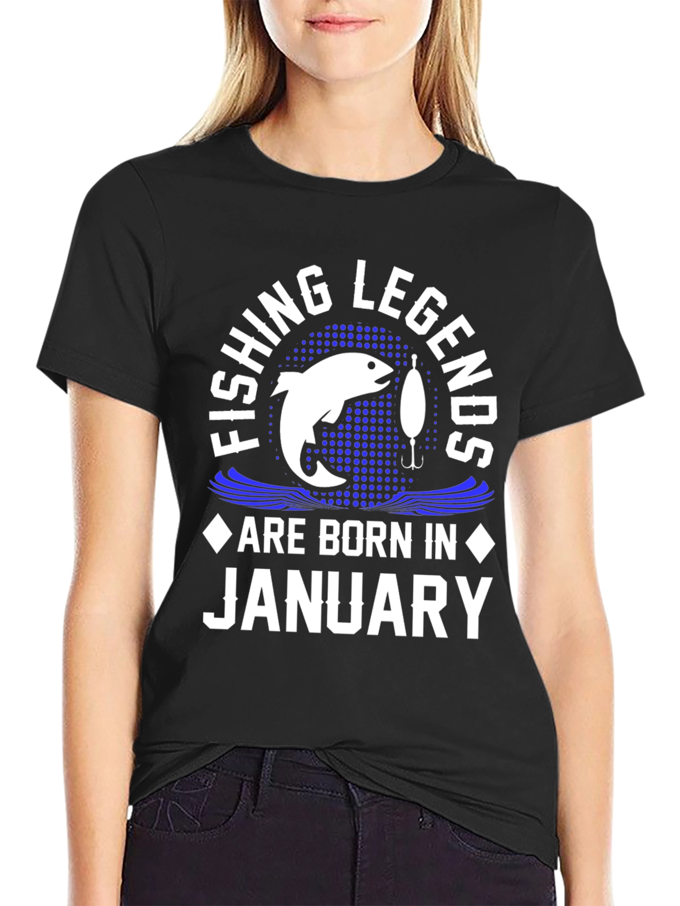 Fishing Legends Born in January - Graphic T-Shirt