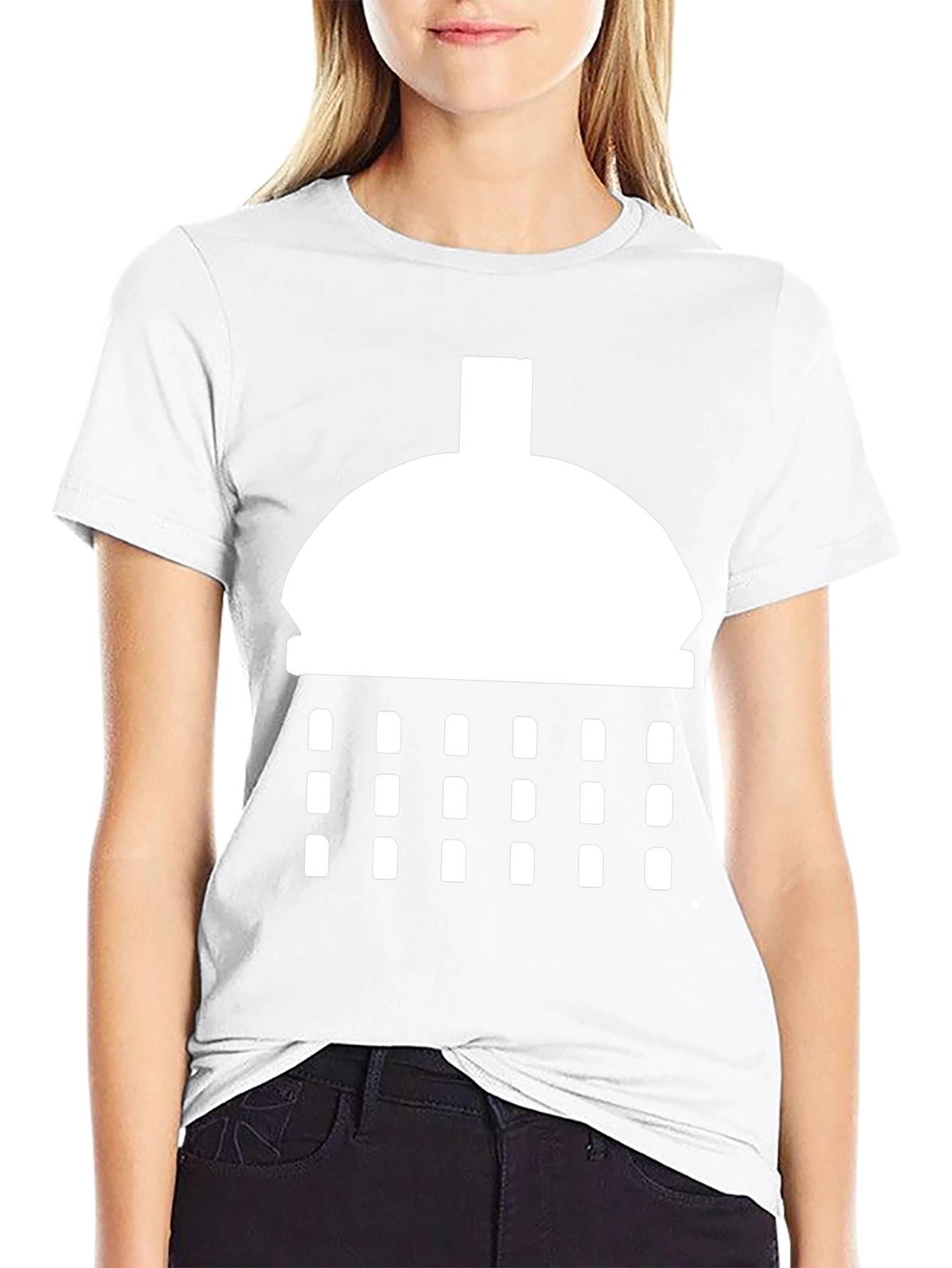 Shower T-Shirt - Black Cotton Tee with Novelty Graphic