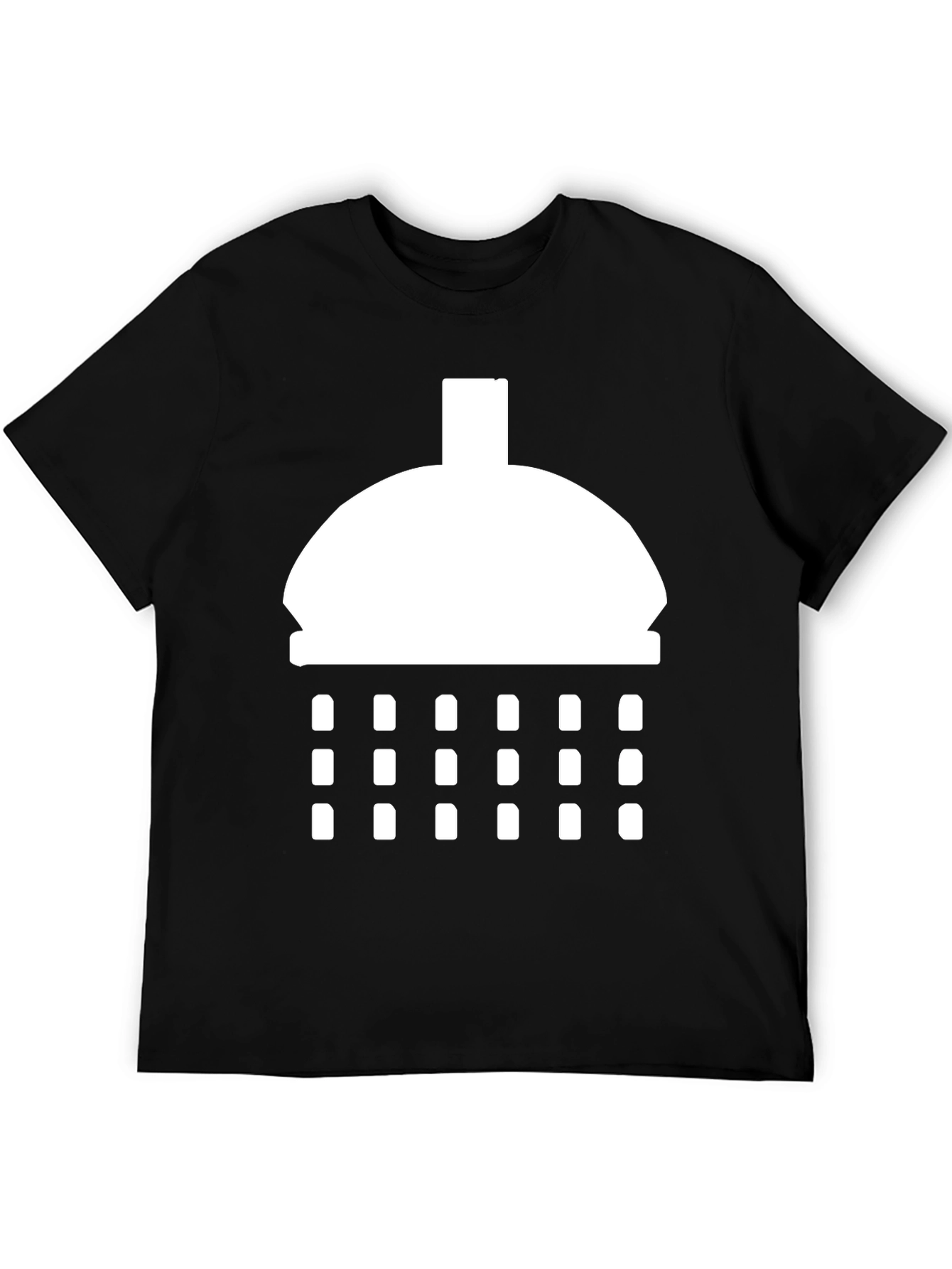 Shower T-Shirt - Black Cotton Tee with Novelty Graphic