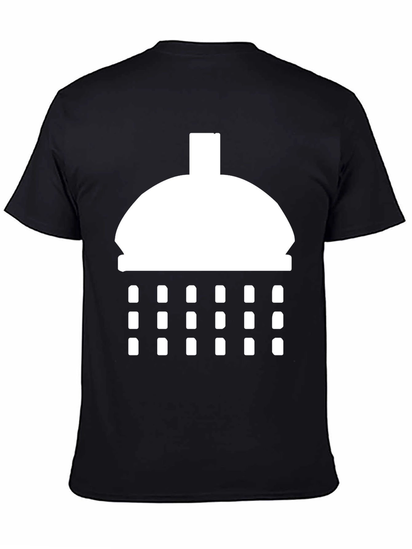 Shower T-Shirt - Black Cotton Tee with Novelty Graphic