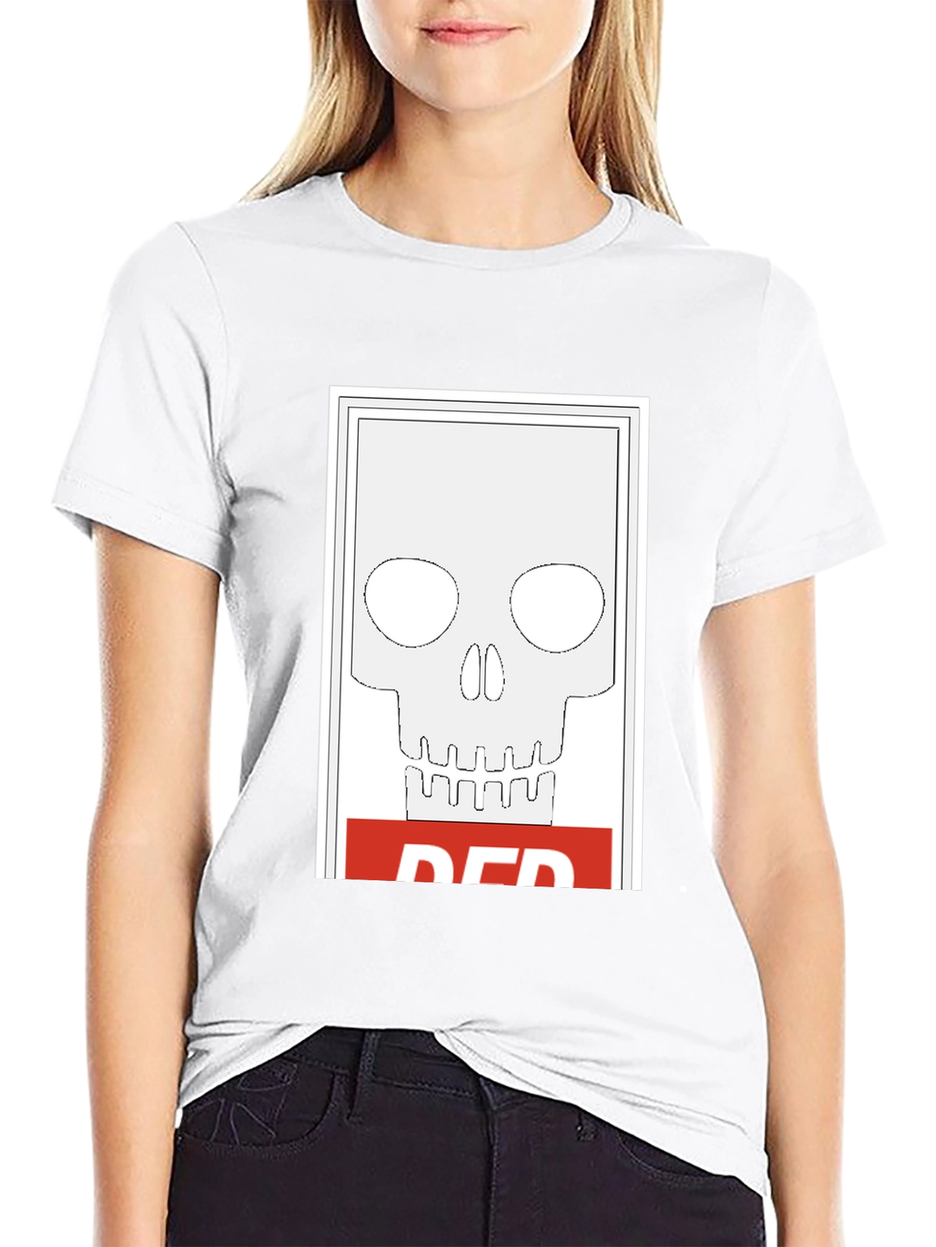 Red Skull Graphic Tee - Edgy Streetwear