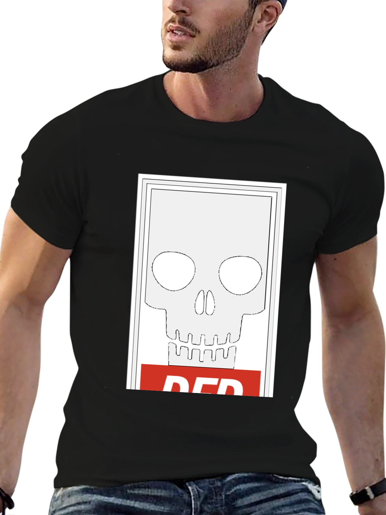 Red Skull Graphic Tee - Edgy Streetwear