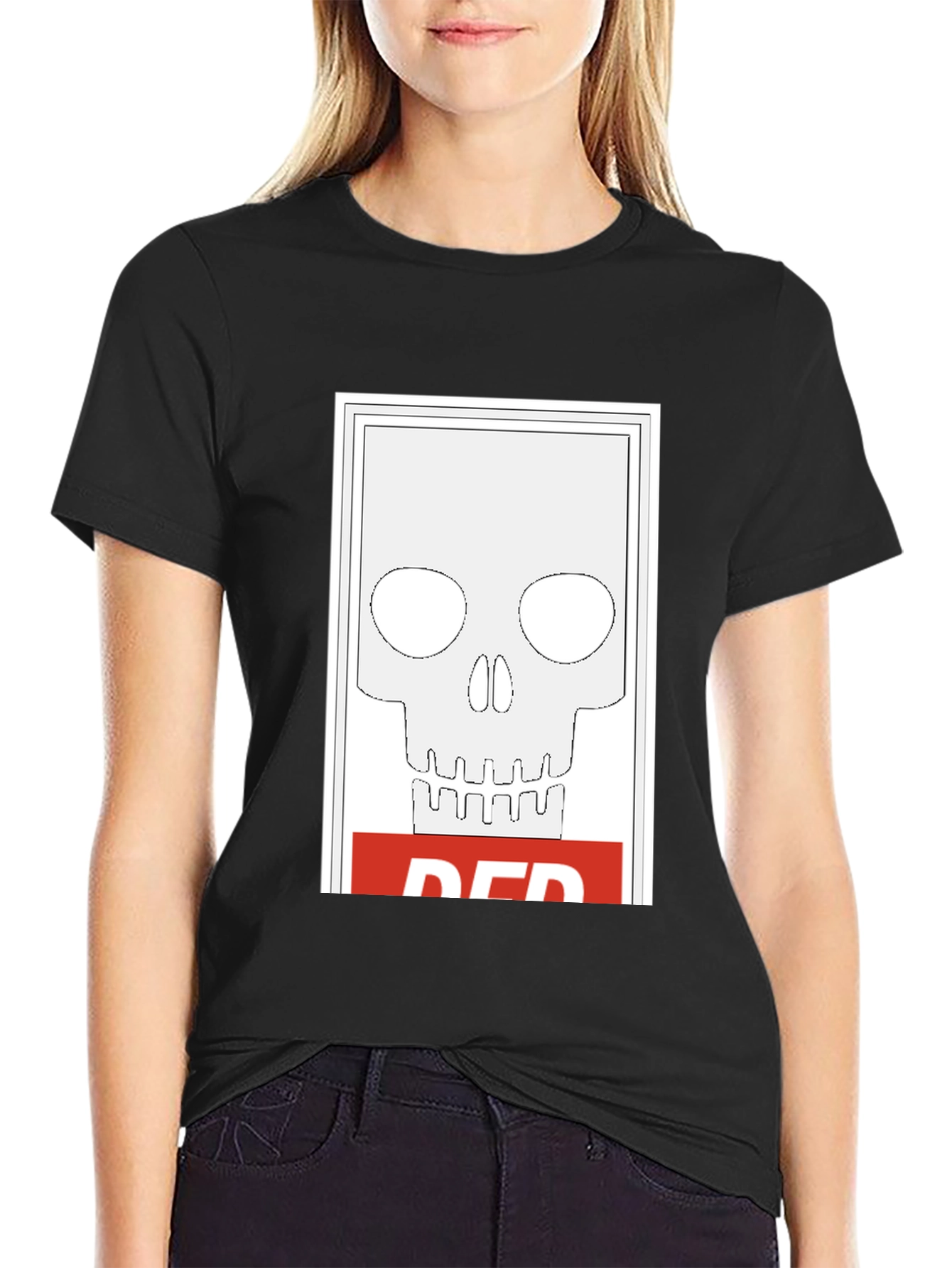 Red Skull Graphic Tee - Edgy Streetwear