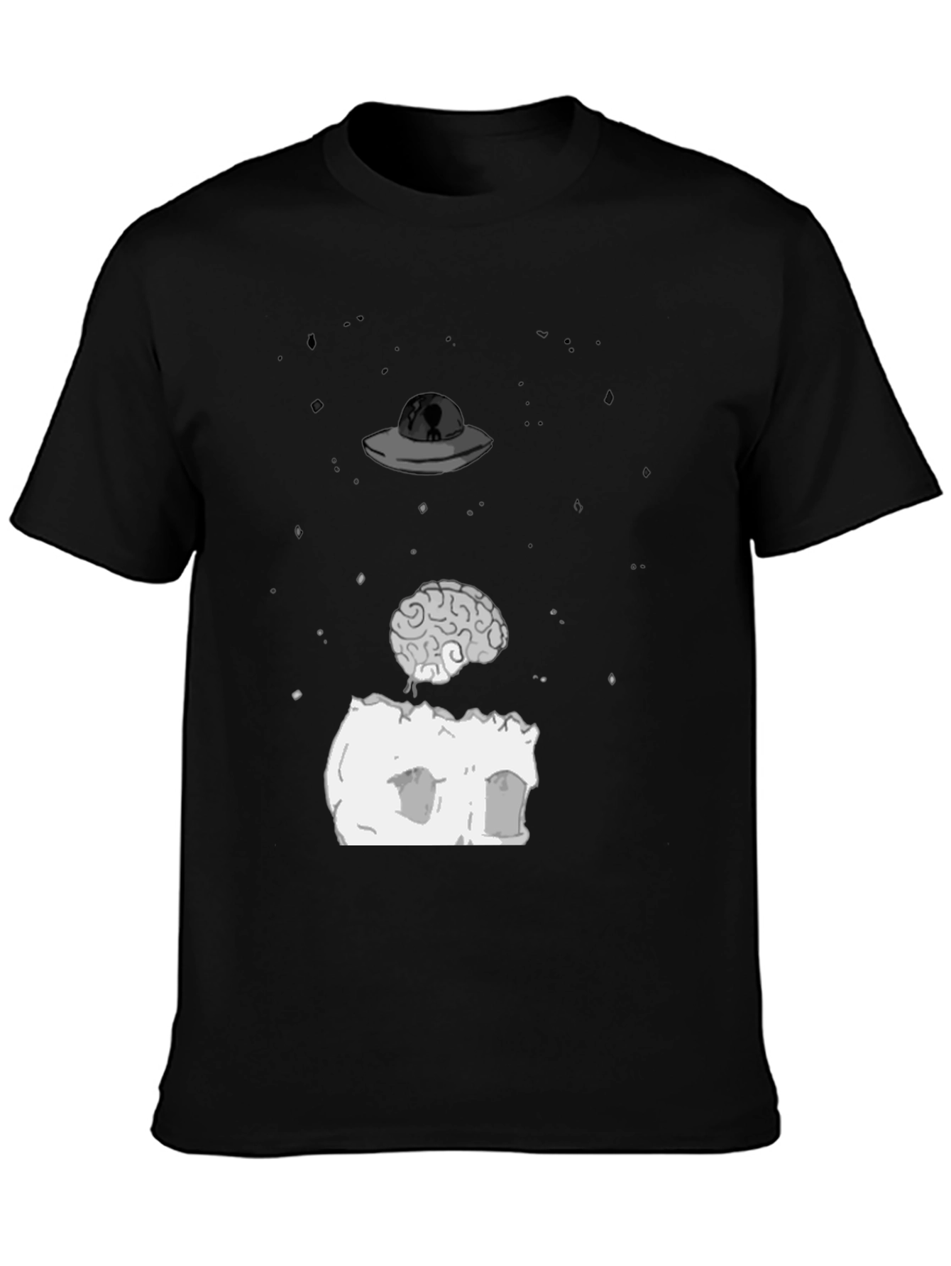 UFO Brain T-Shirt - Funny Alien Abduction Tee