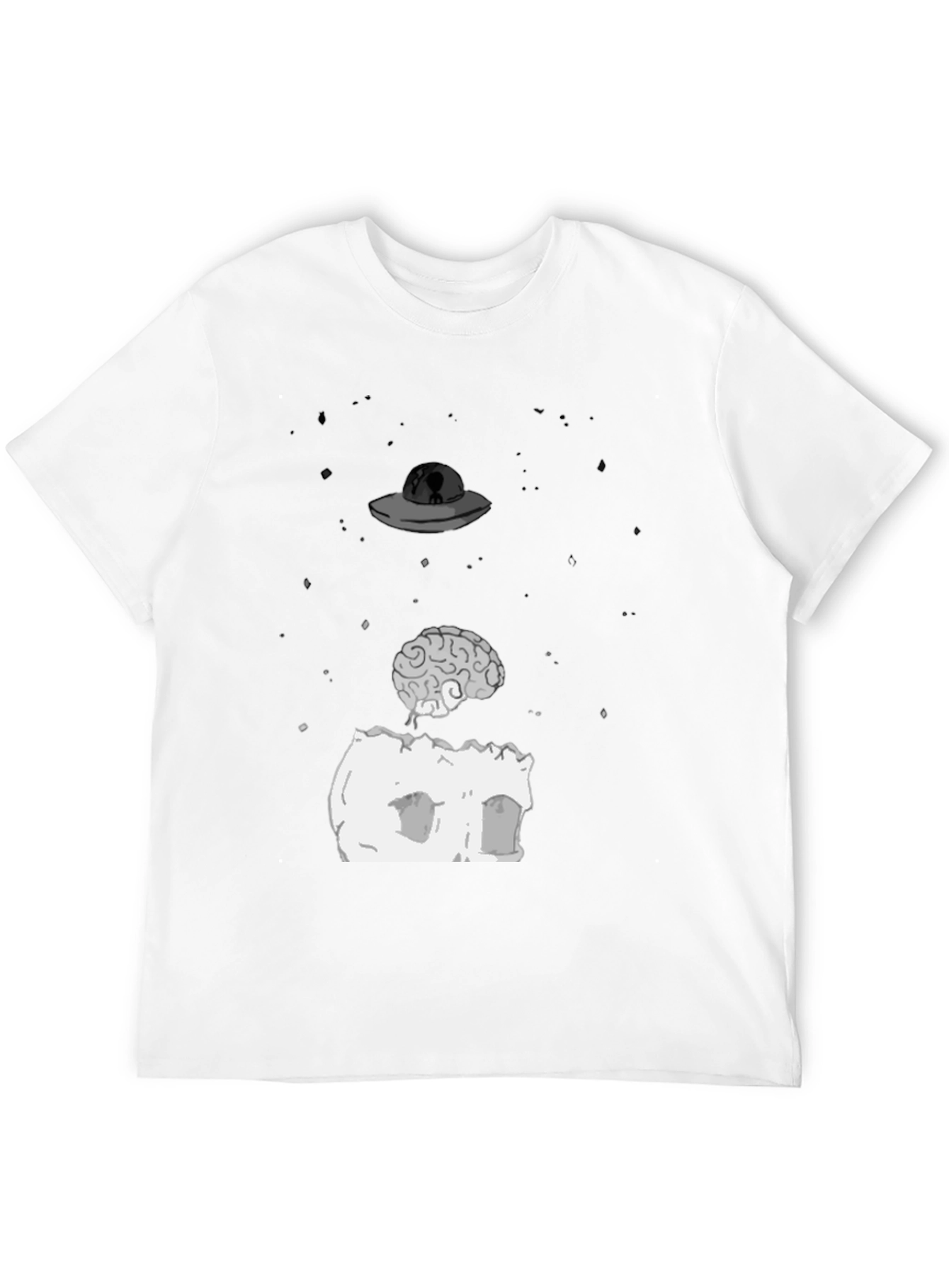 UFO Brain T-Shirt - Funny Alien Abduction Tee
