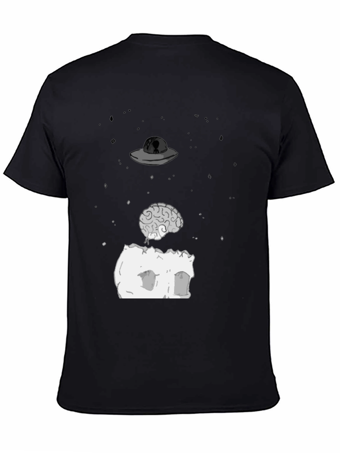 UFO Brain T-Shirt - Funny Alien Abduction Tee