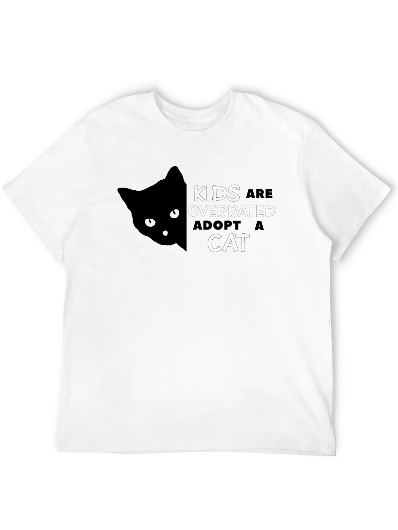Adopt a Cat Graphic Tee - Kids are Overrated!