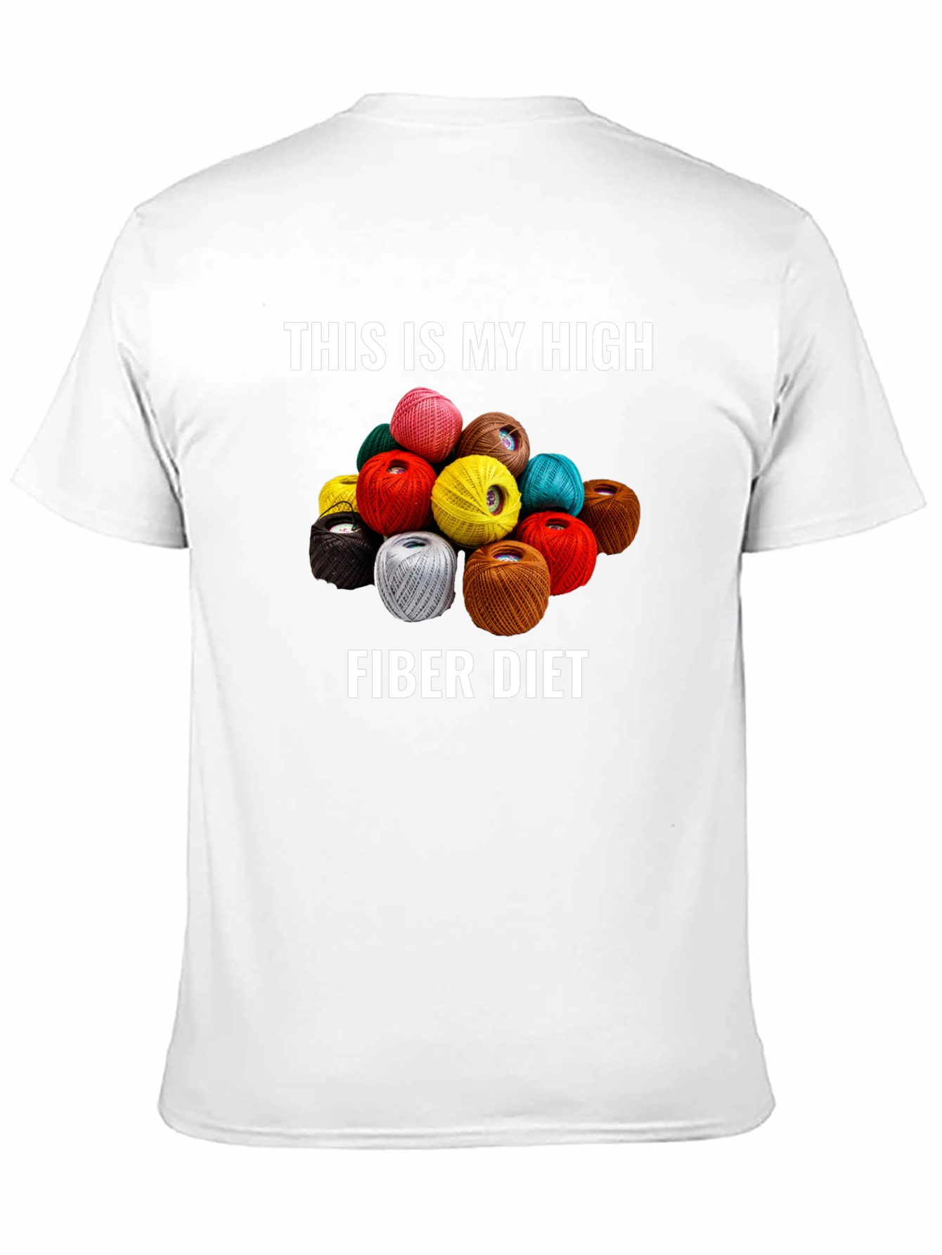 Fiber Diet Graphic T-Shirt - Novelty Yarn Lover Tee