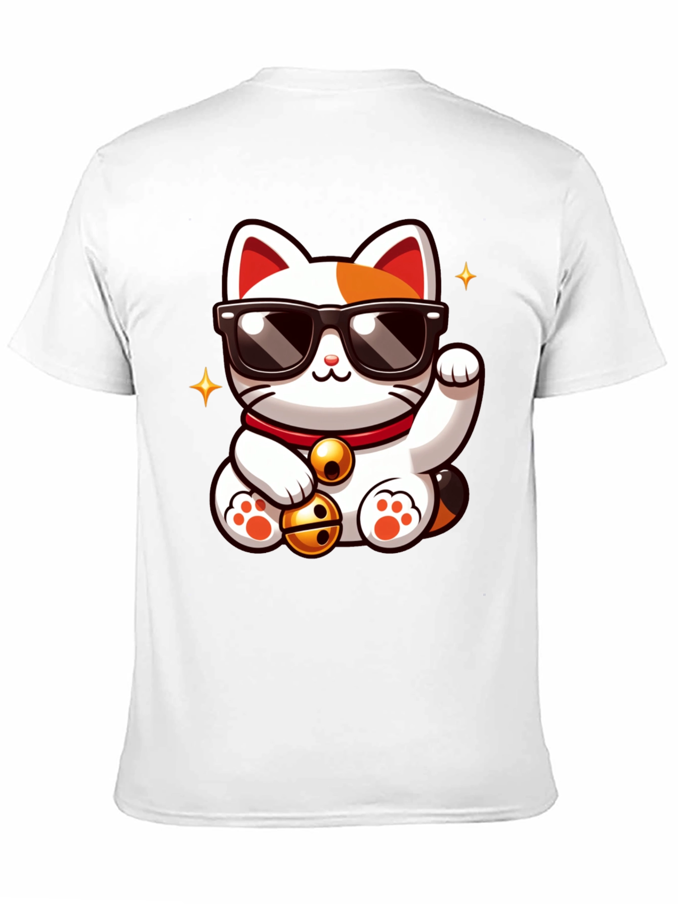 Lucky Cat T-Shirt - Cool Cartoon Design